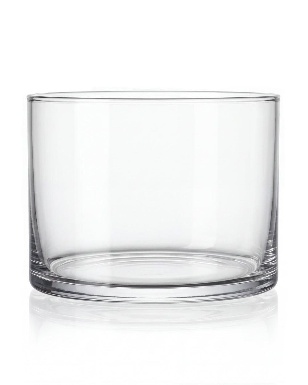 Cylinder 8 cm niski szklany 535 ml do zalewu świec