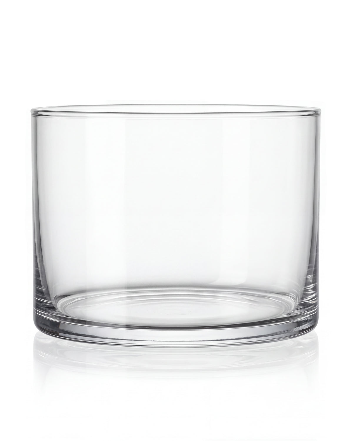 Cylinder 8 cm niski szklany 535 ml do zalewu świec
