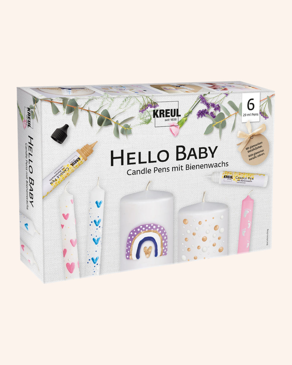 Zestaw Kreul pisaki do malowania świec - Hello Baby