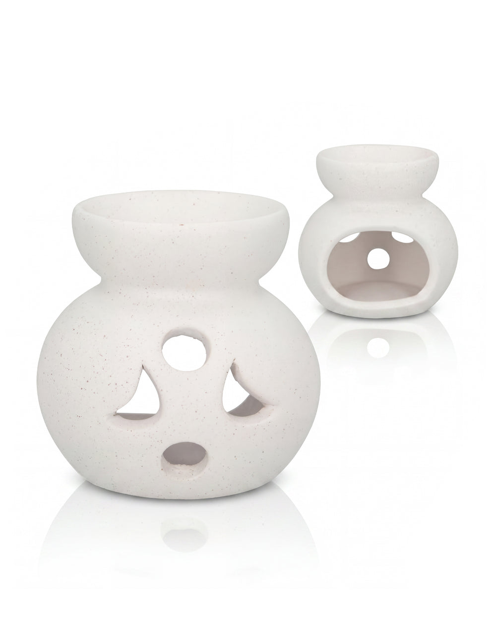 Kominek ceramiczny do wosków i olejków zapachowych, mały, nakrapiany - Wazon
