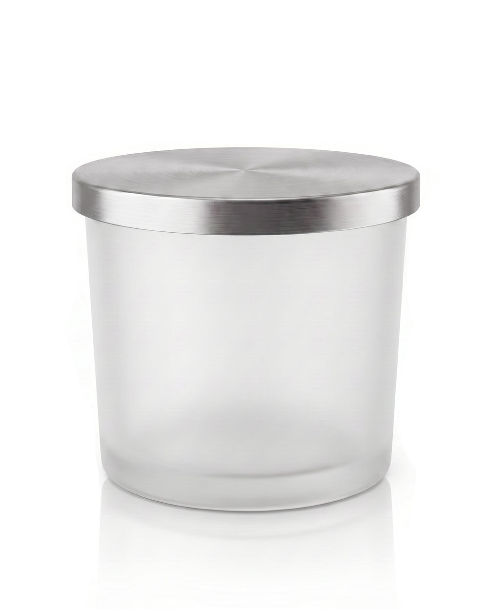 Pojemnik szklany matowy z metalową pokrywką 260 ml