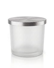 Pojemnik szklany matowy z metalową pokrywką 260 ml