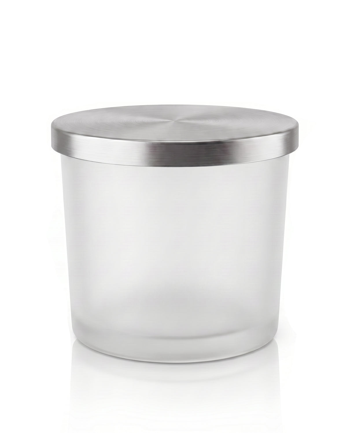 Pojemnik szklany matowy z metalową pokrywką 260 ml
