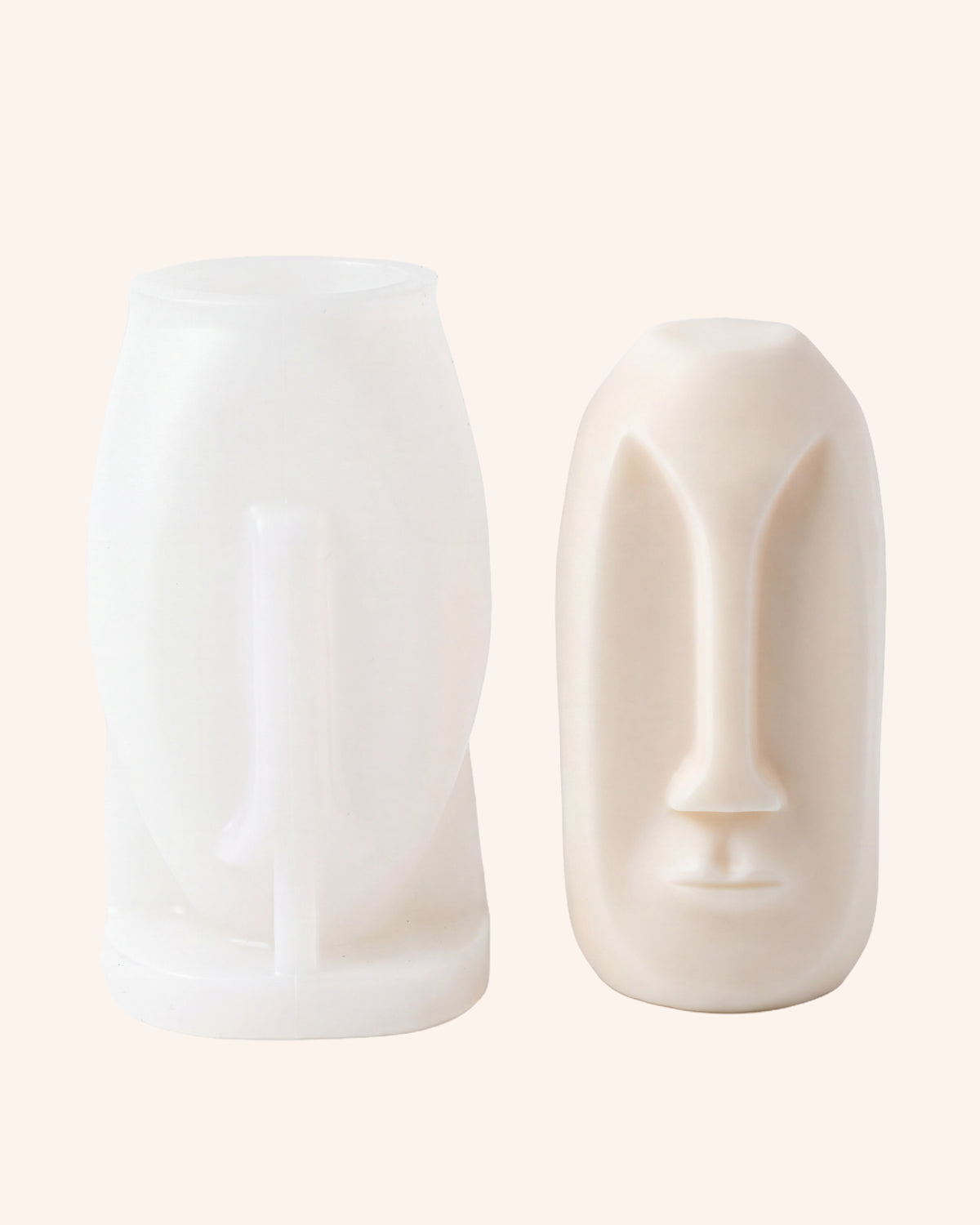 Forma silikonowa do świec sojowych twarz - Głowa Moai
