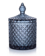 Szklany pojemnik do świec z pokrywką kryształ TG016 - 300 ml