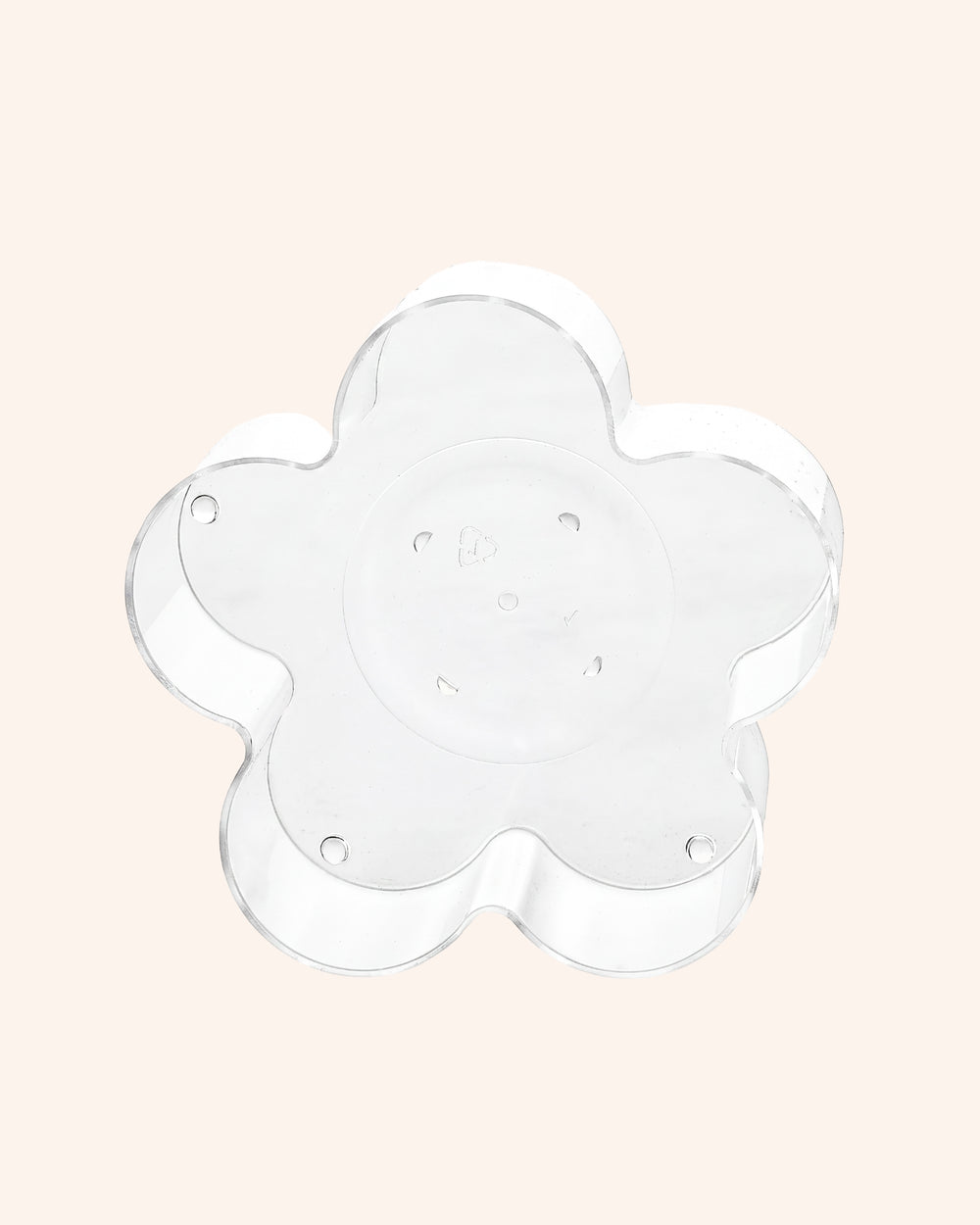 Pojemnik tealight PC na świece przezroczysty - Kwiatek