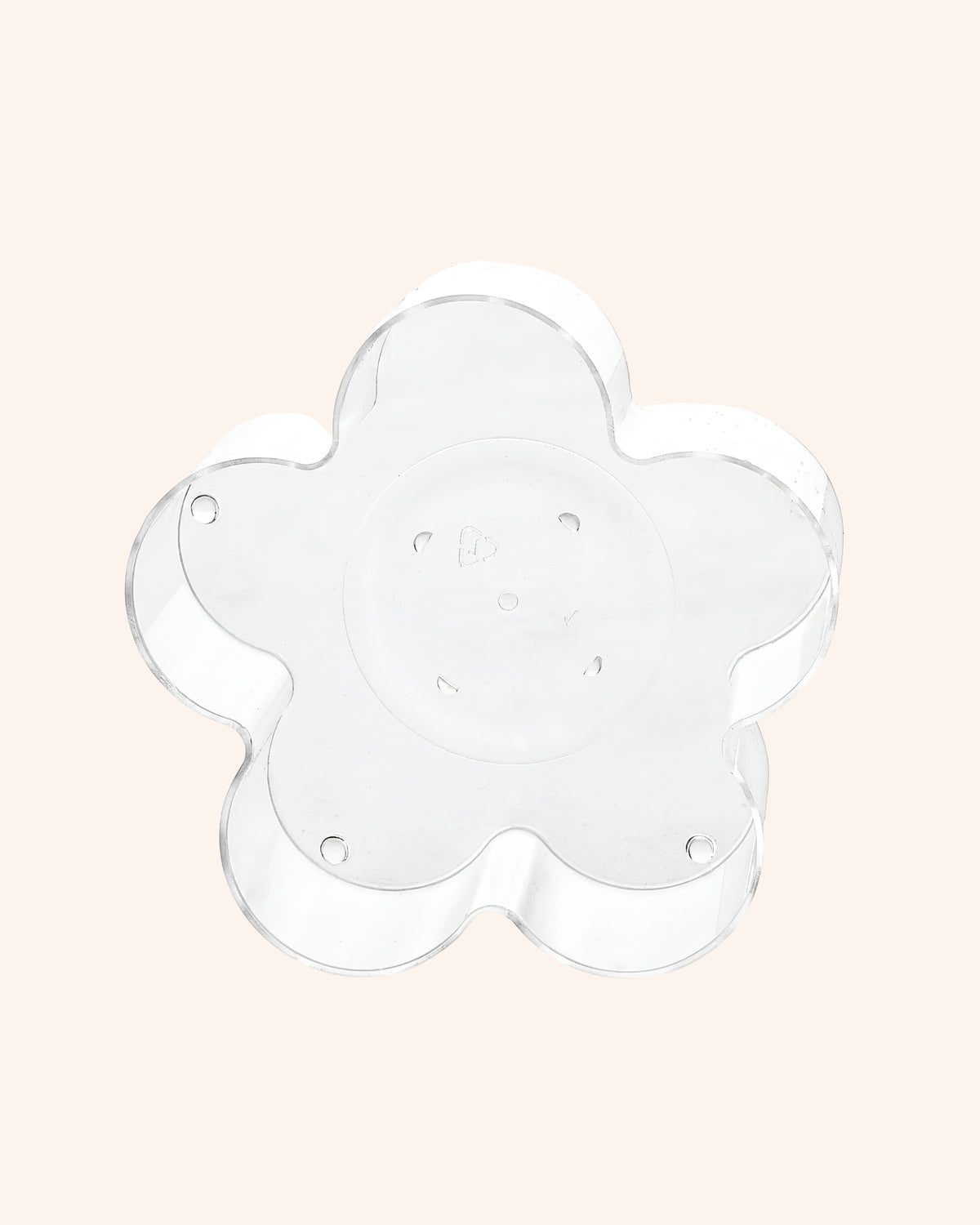 Pojemnik tealight PC na świece przezroczysty - Kwiatek