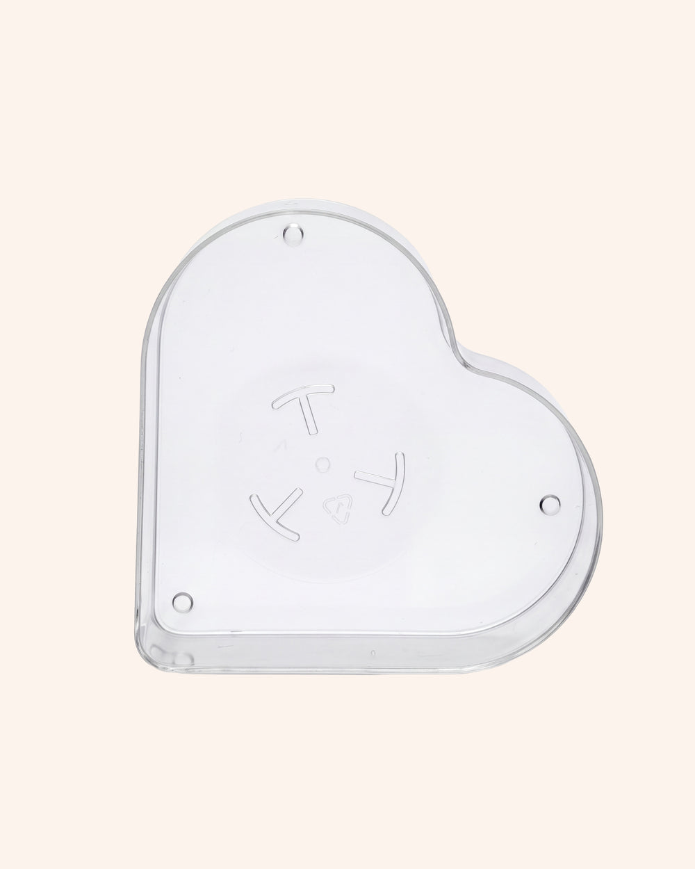 Pojemnik Tealight PC na świece przezroczysty - Serce