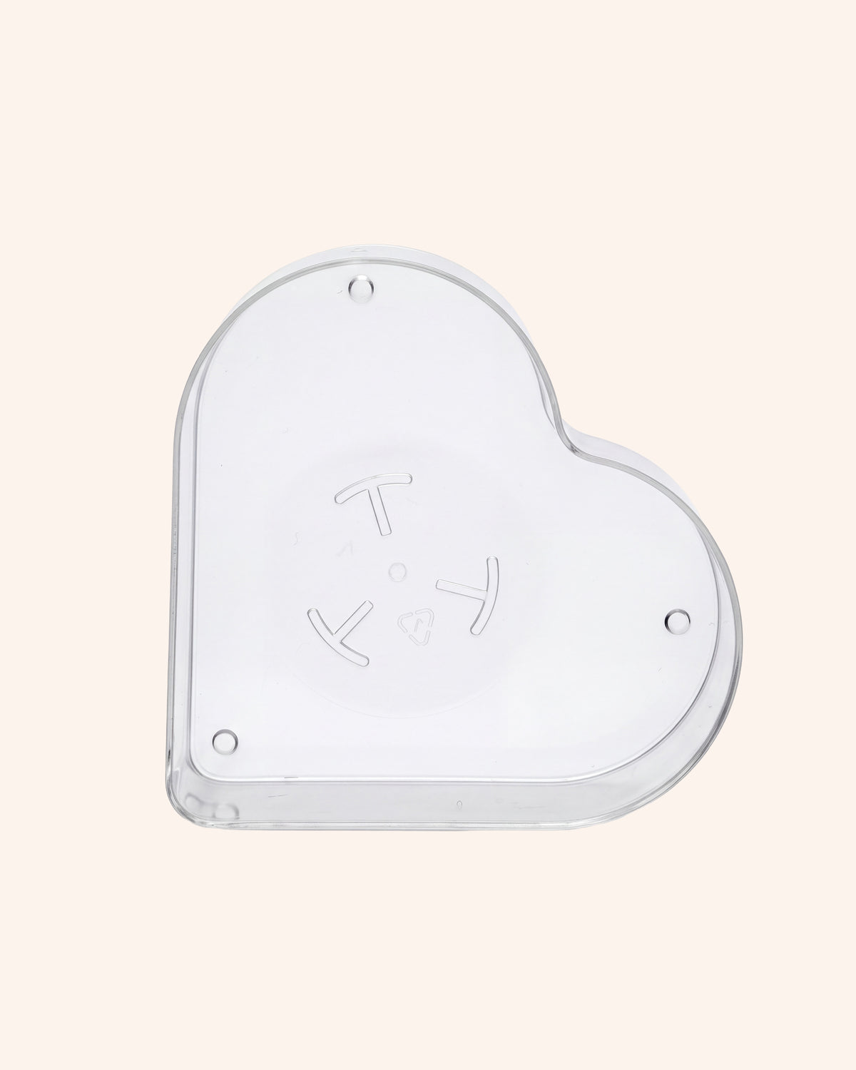 Pojemnik Tealight PC na świece przezroczysty - Serce