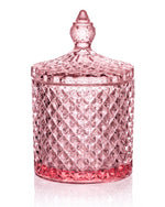 Szklany pojemnik do świec z pokrywką kryształ TG016 - 300 ml