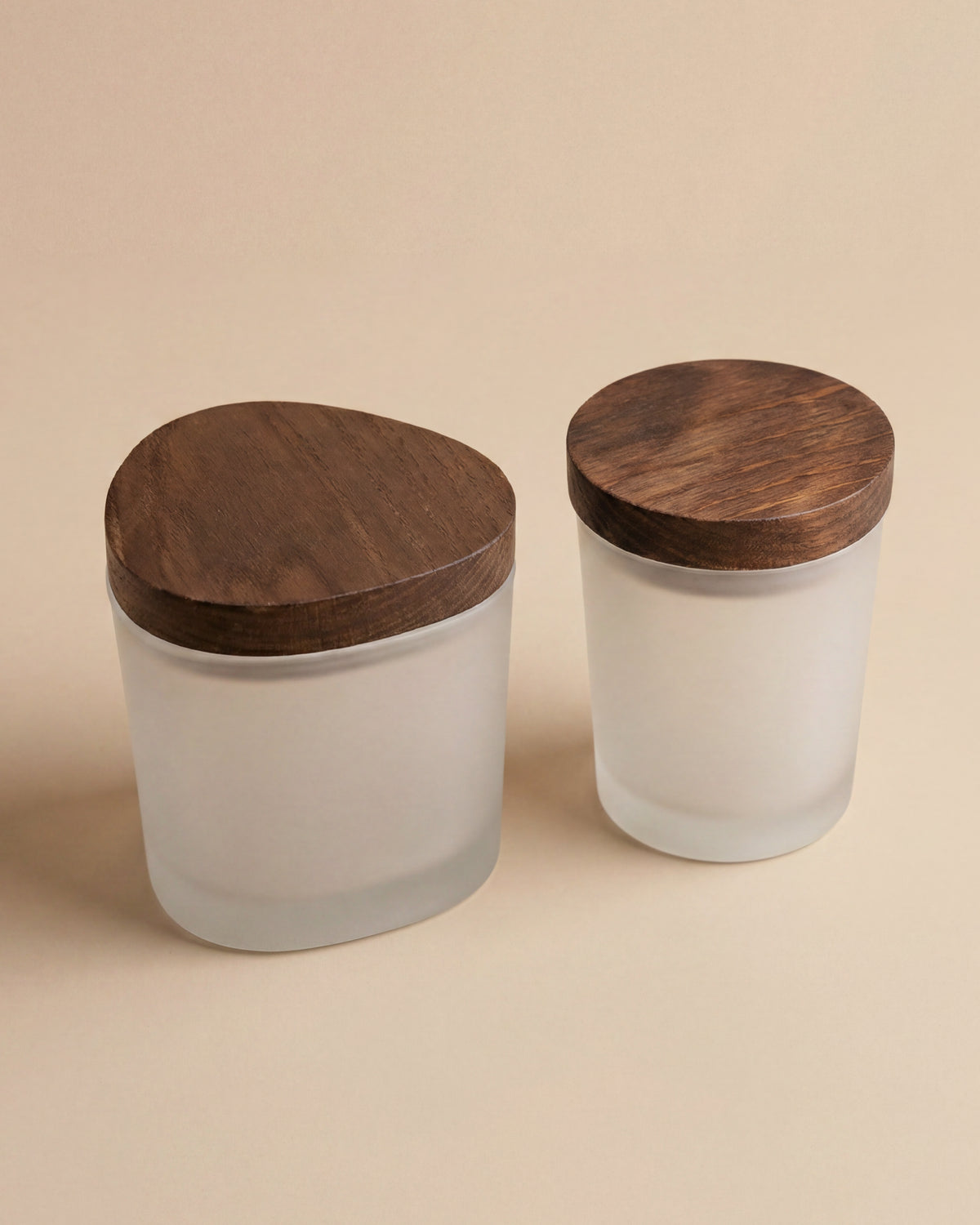 Pojemnik szklany trójkątny z pokrywką 180 ml RUSTIC