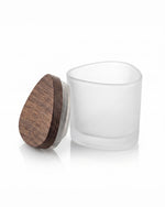 Pojemnik szklany trójkątny z pokrywką 180 ml RUSTIC