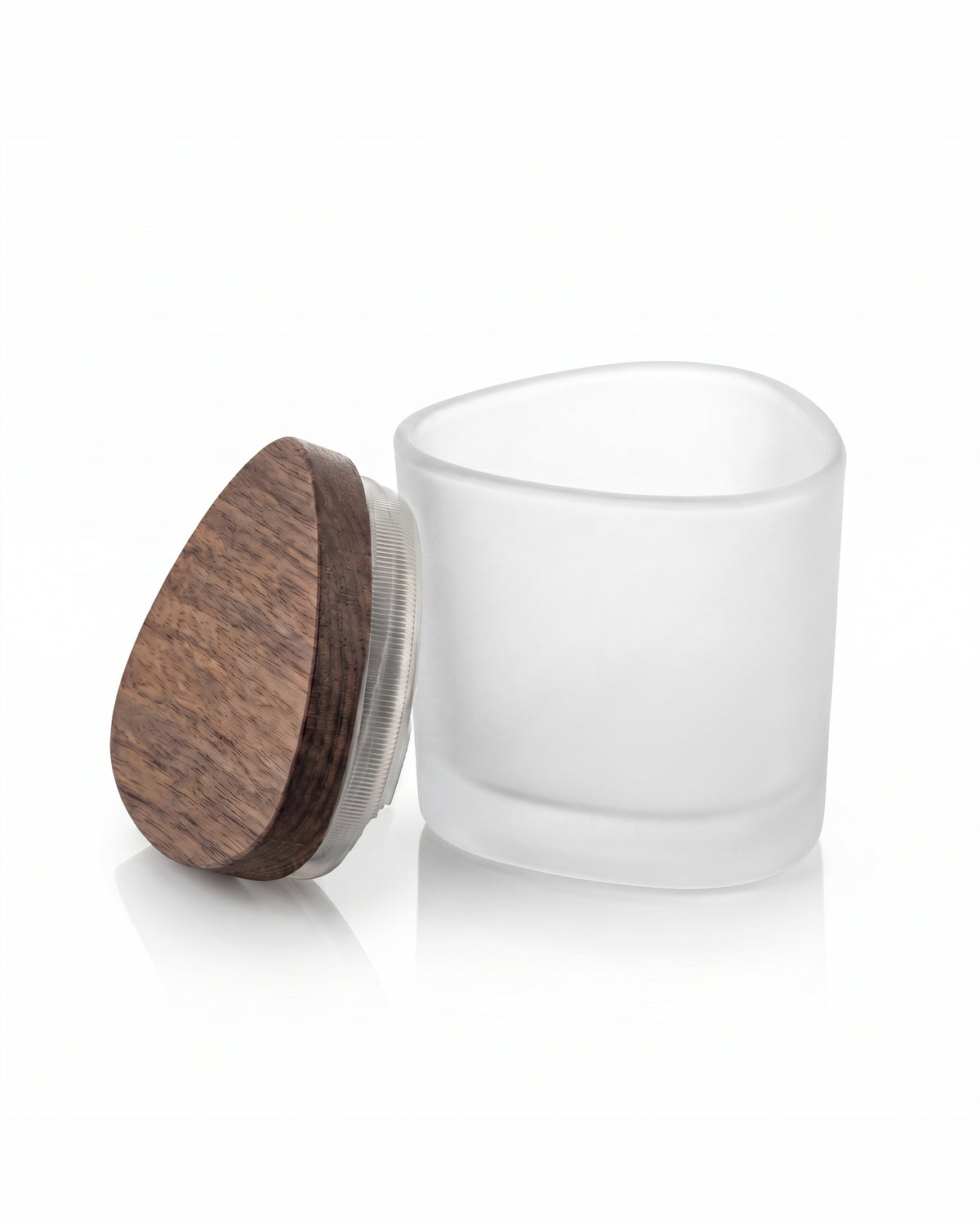 Pojemnik szklany trójkątny z pokrywką 180 ml RUSTIC