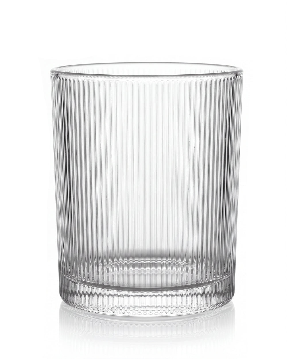 Pojemnik szklany do świec 400 ml - Ryflowany