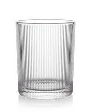 Pojemnik szklany do świec 400 ml - Ryflowany