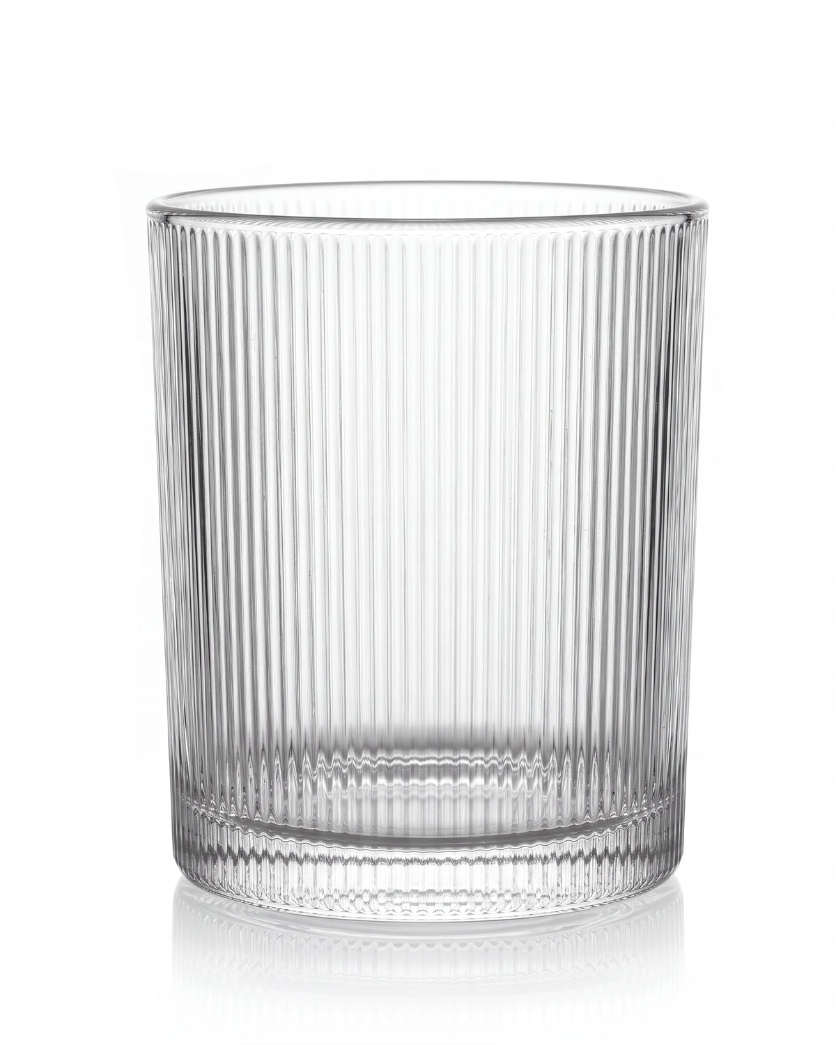 Pojemnik szklany do świec 400 ml - Ryflowany