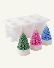 Forma silikonowa - Choinki tealight 6 szt.
