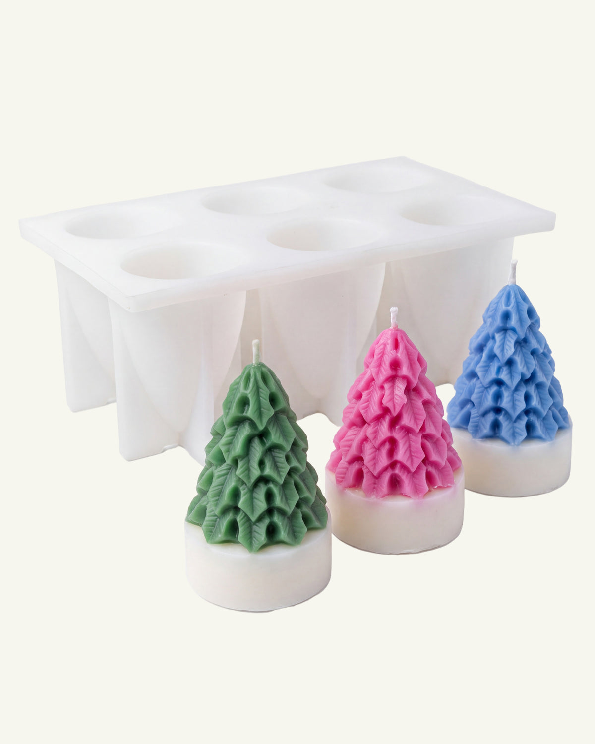 Forma silikonowa - Choinki tealight 6 szt.