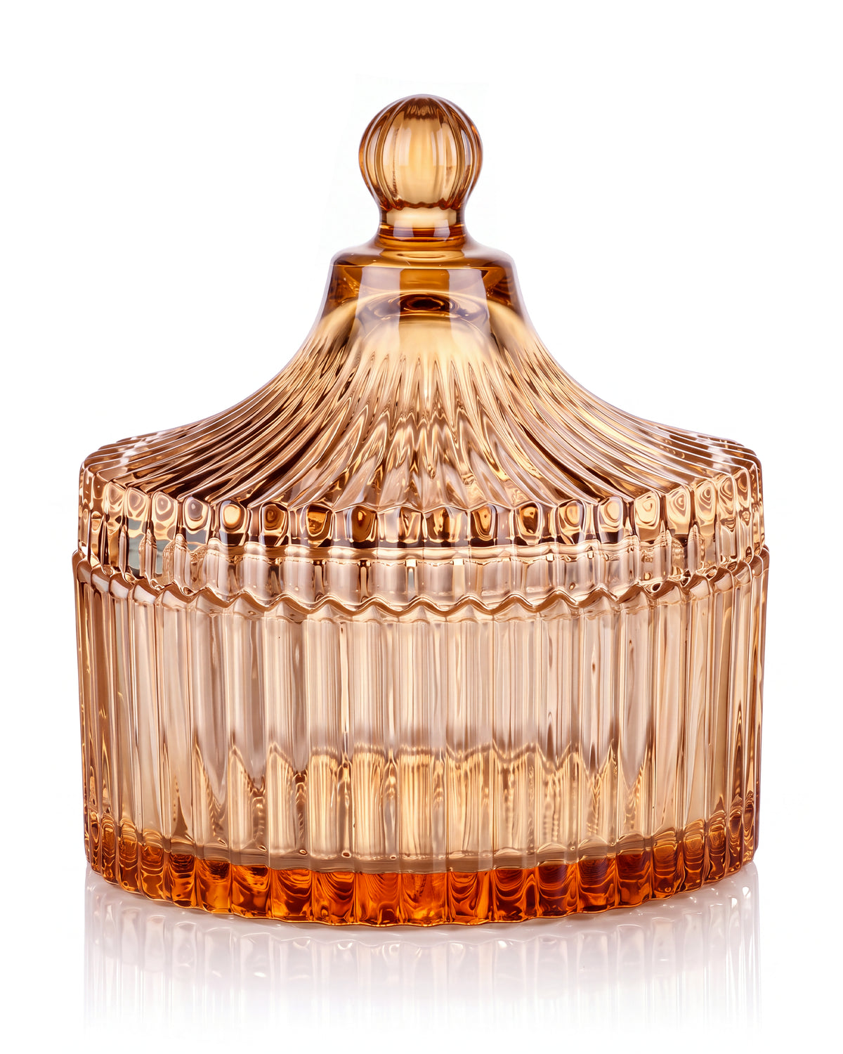 Szklany pojemnik do świec z pokrywką cukiernica TG033 - 250 ml