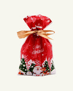 Torebki Świąteczne z satynową wstążką - Merry Christmas